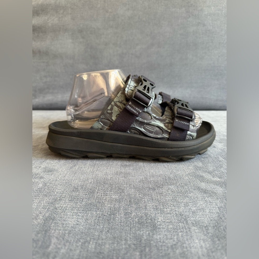Merrell Hut Ultra Wrap Slip On Slide Sandals Mens SZ 7 Blue Black Adjustable